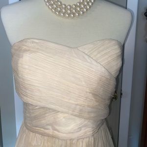 J.Crew Annabelle Silk Chiffon strapless wedding party, prom, special occasion